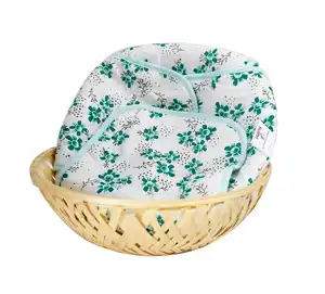 WarmNFresh Cotton Cover Bamboo Bread Basket