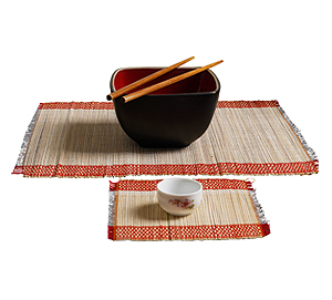 HealthAndYoga Bamboo Dining Mat Set