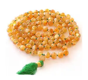Mala Beads - Hessonite  