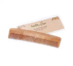 PureTress Neem Wood Dual Teeth Comb