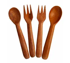 Neem Wood Cutlery Set - Child