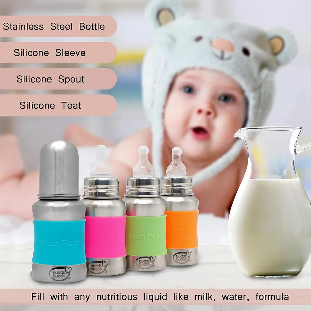 Stainless Steel Baby Feeding Bottle and Sipper